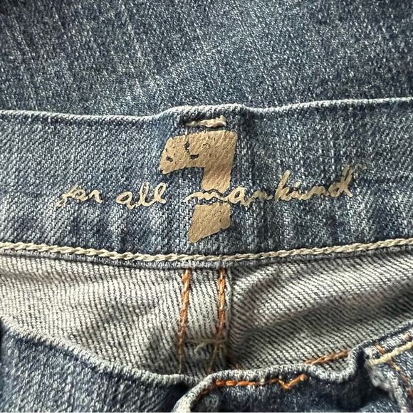 7 For All Mankind Girls Medium Wash Gem Pocket Bootcut Jeans- Size 26 - Picture 10 of 14